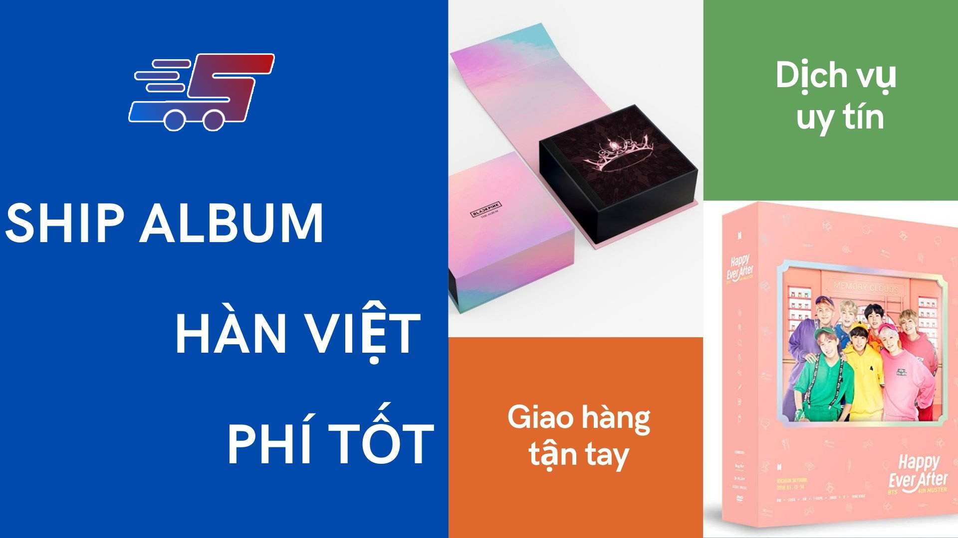 Phí ship Album Hàn Việt