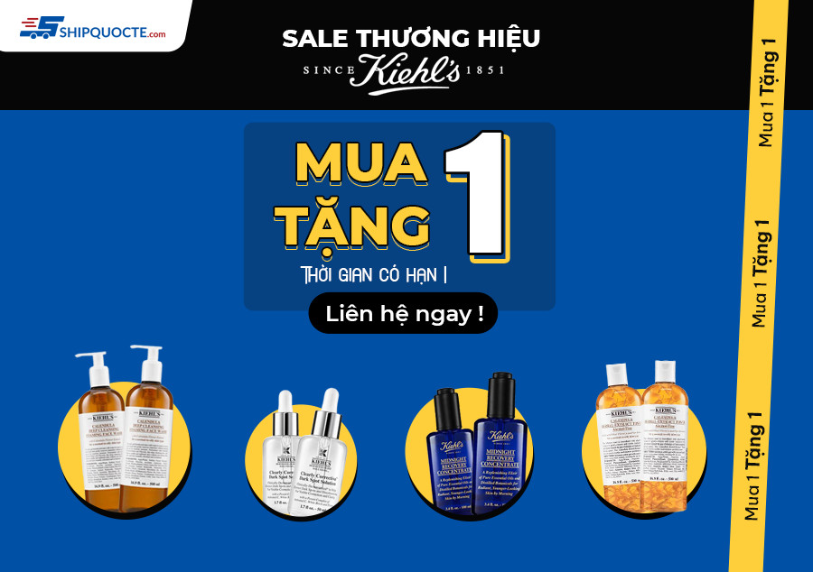 Hot deal Mua 1 tặng 1 từ thương hiệu mỹ phẩm Kiehl's