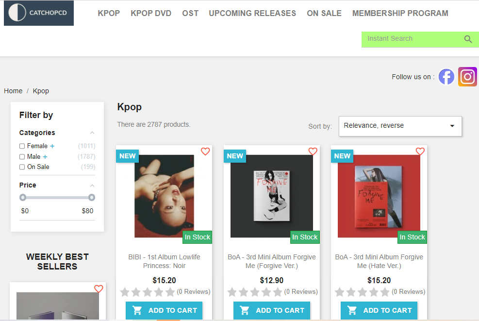 trang web order album Kpop