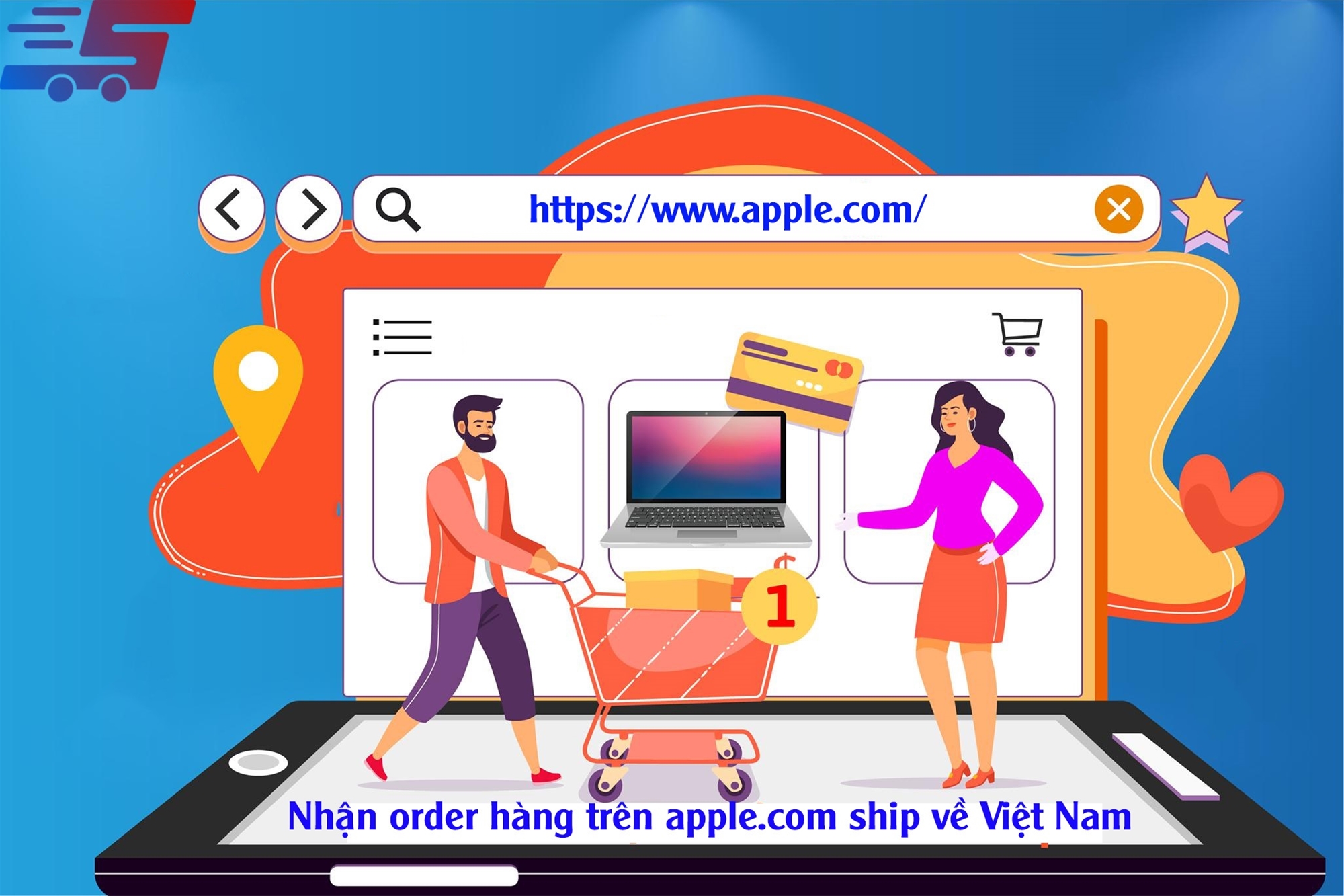 Nhận order hàng trên Apple.com ship về Việt Nam