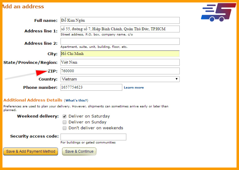 Hướng Dẫn Điền Billing Zip Code Khi Mua Hàng Online