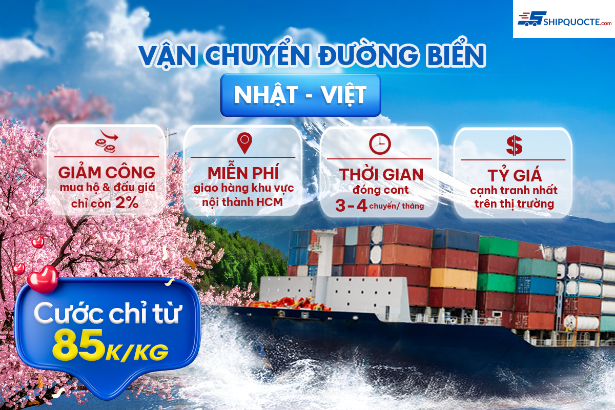 Dịch vụ chuyển hàng từ Nhật về Việt Nam bằng đường biển